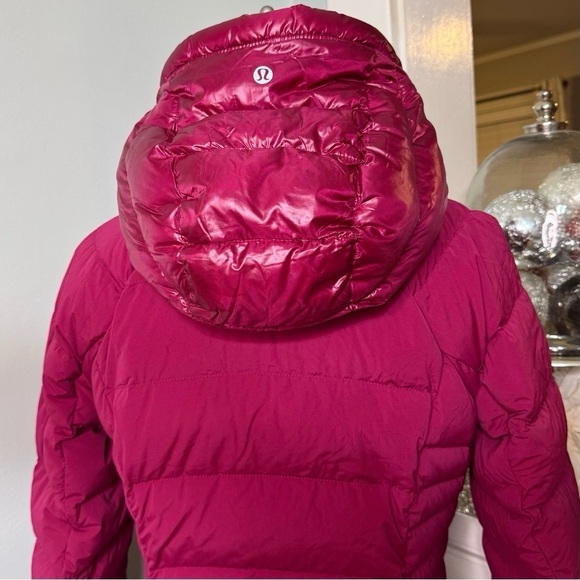 Lululemon Down Right Cozy Pullover Puffer Jacket Berry Rumble Winter Coat Size 4 - Picture 10 of 14